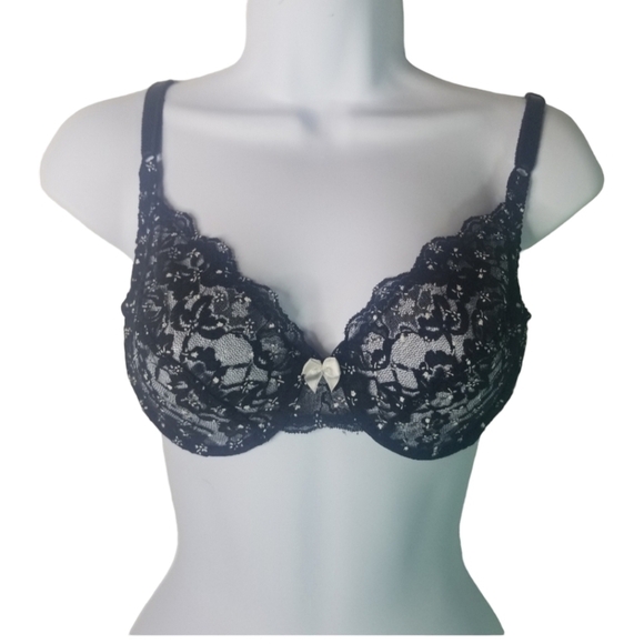 Vtg Warners lace royale black bra - Picture 1 of 8